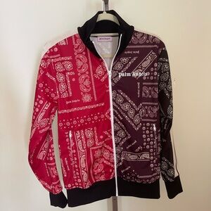 Palm Angles bandanna print track jacket